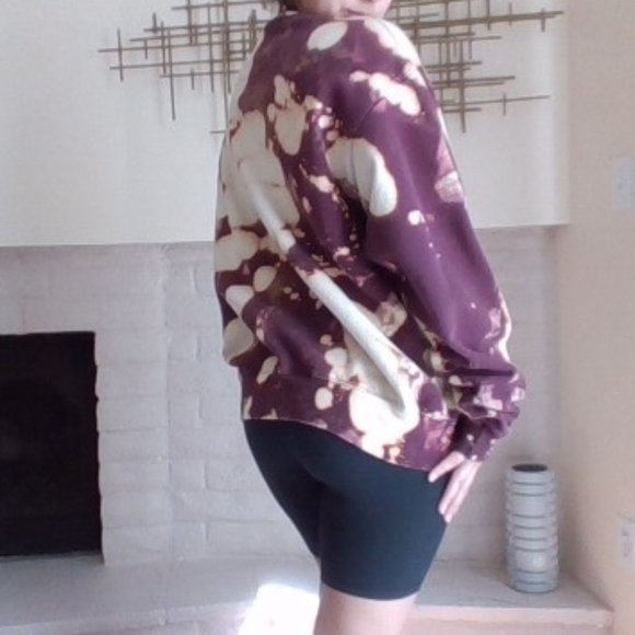 Custom Bleached Vintage Champion Crew Sweater - Picture 3 of 5